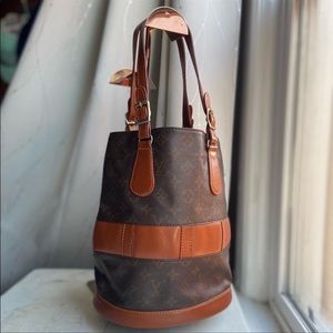 Louis Vuitton Monogram French Company Bucket PM Rare 1970’s Vintage Authentic